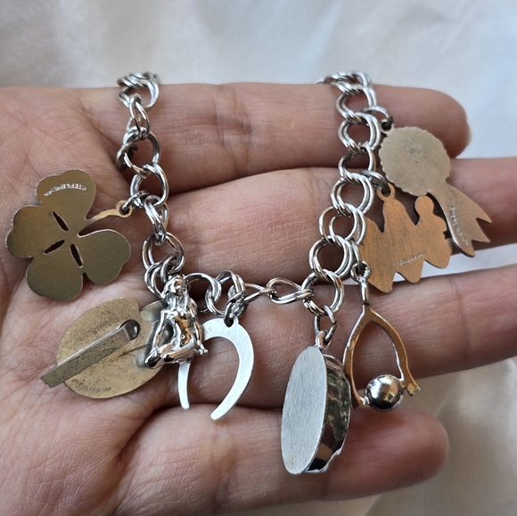 Sterling Charm Bracelet with Charms - Picture 5 of 6